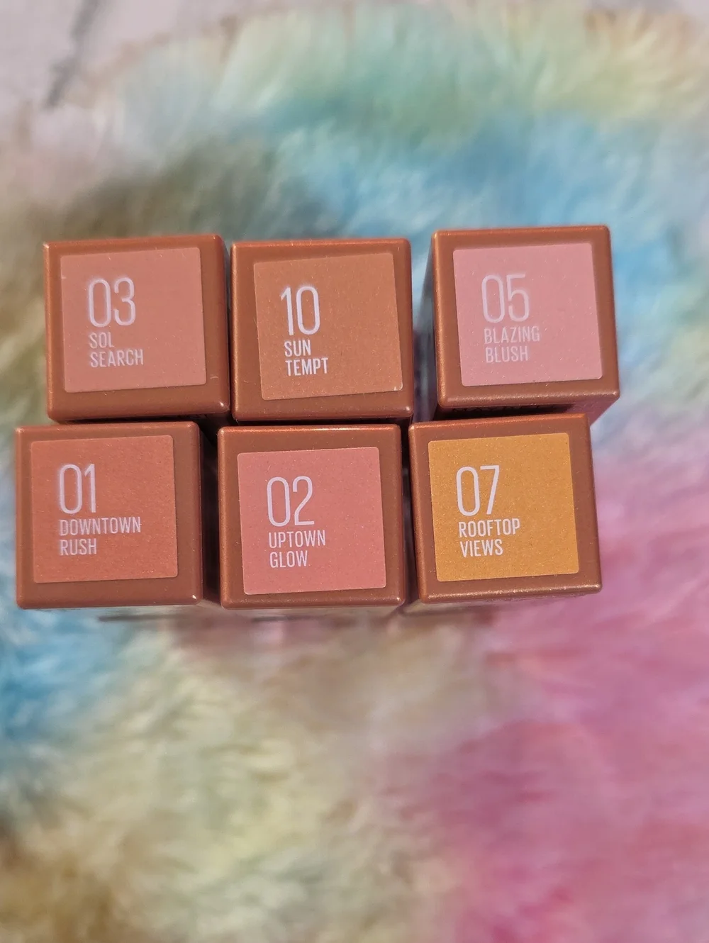 Maybelline Liquid Blush Set in Peach, Pink, Nude Tones Set Of 6